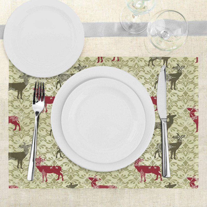 Damask Design Pattern Place Mats