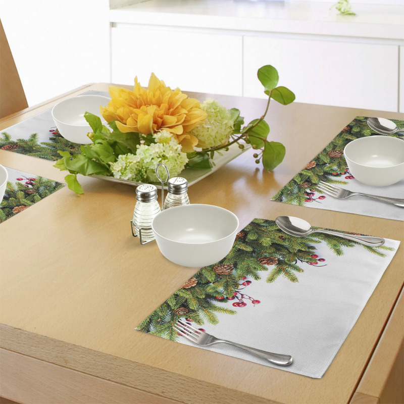 Tree Branches Cones Place Mats