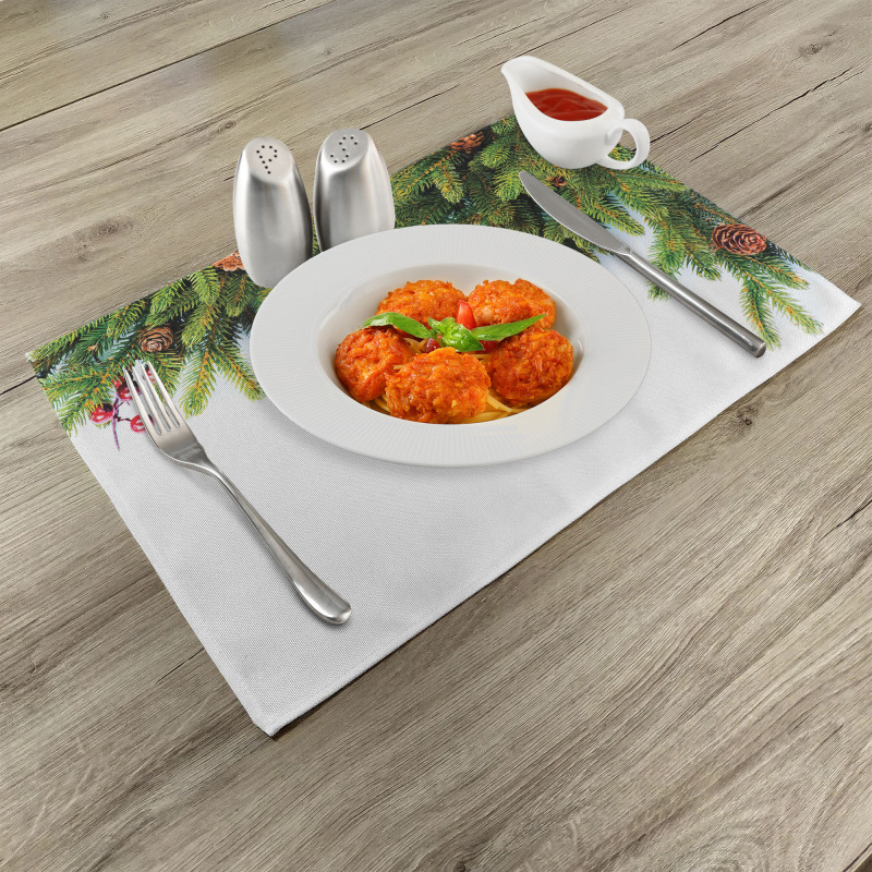 Tree Branches Cones Place Mats