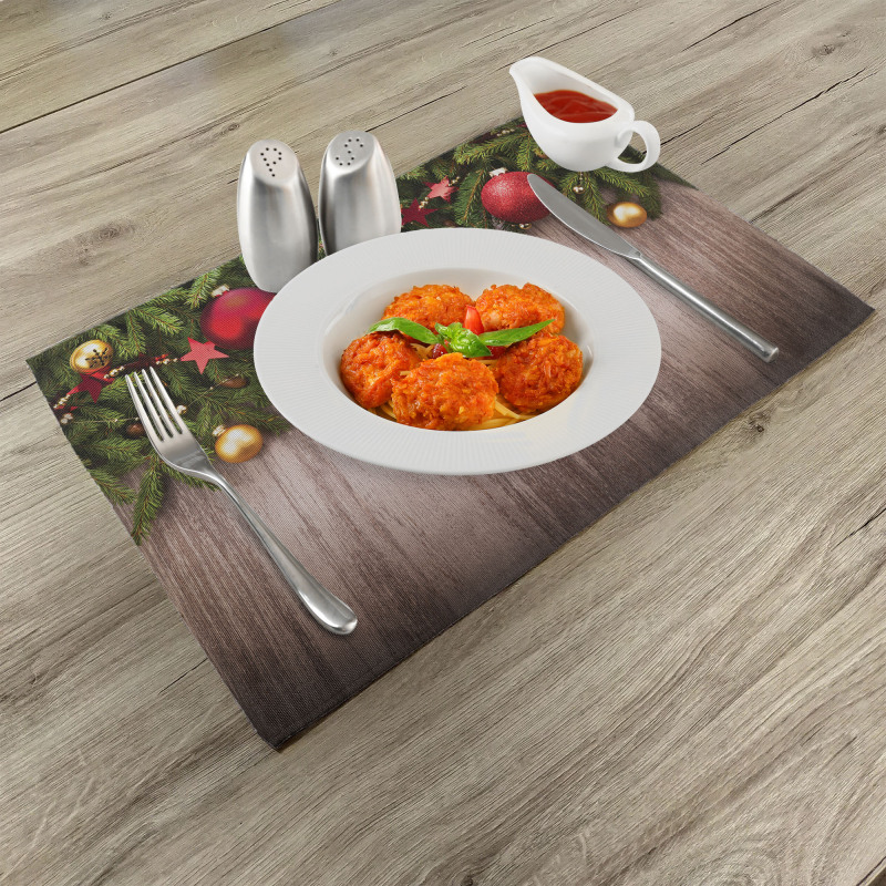 Wooden Rustic Xmas Place Mats