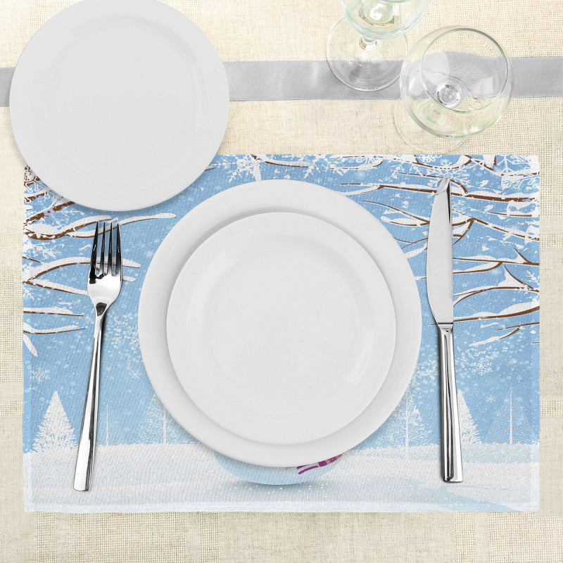 Snowy Winter Noel Place Mats