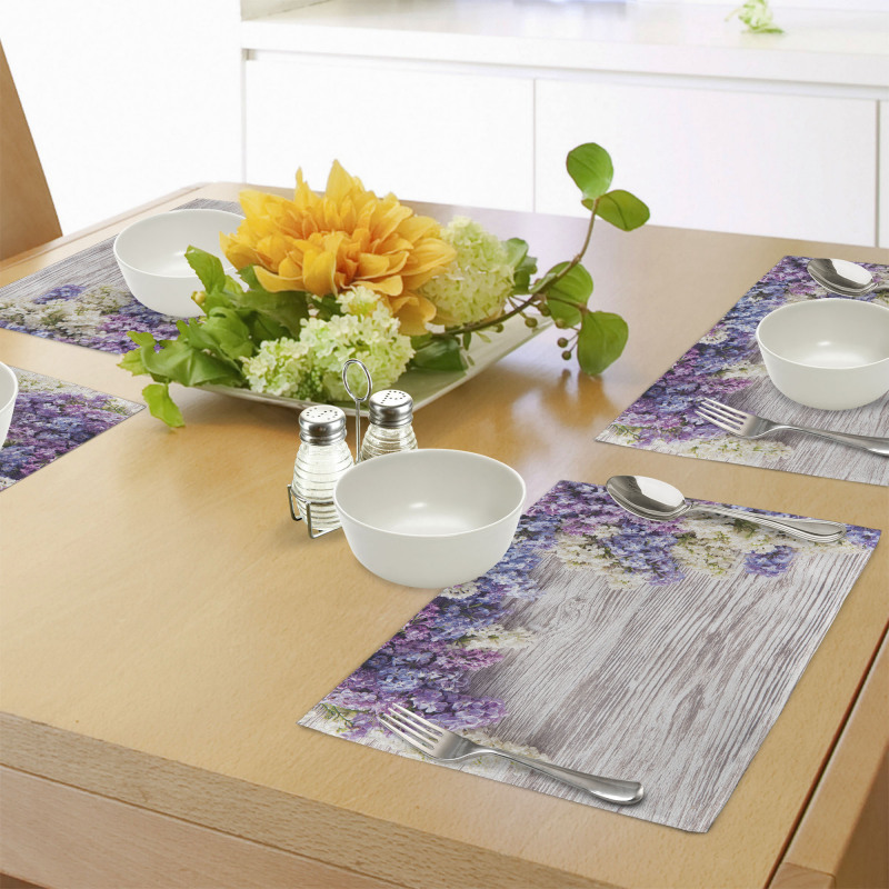 Lilac Flowers Bouquet Place Mats