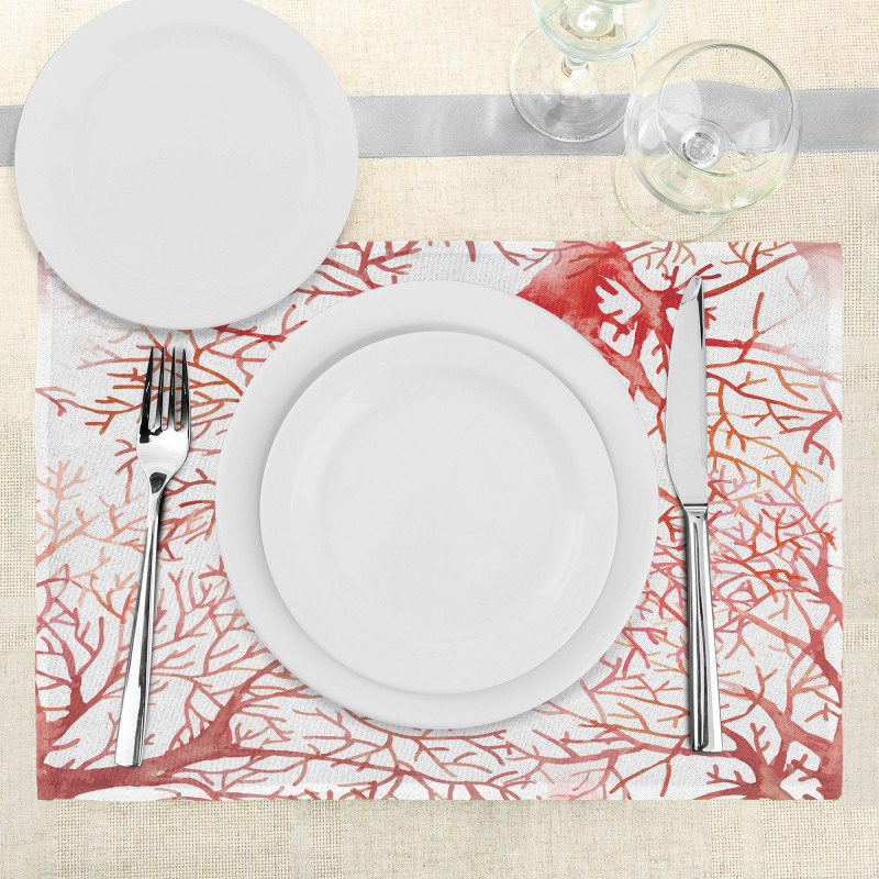 Watercolor Branchs Fall Place Mats