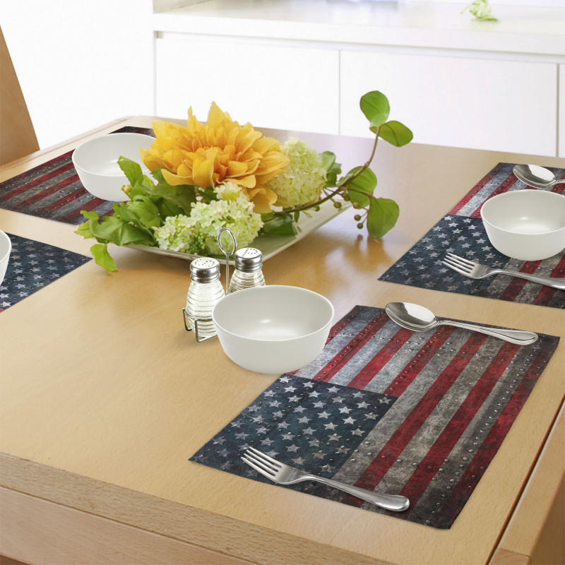 US Flag Plate Place Mats