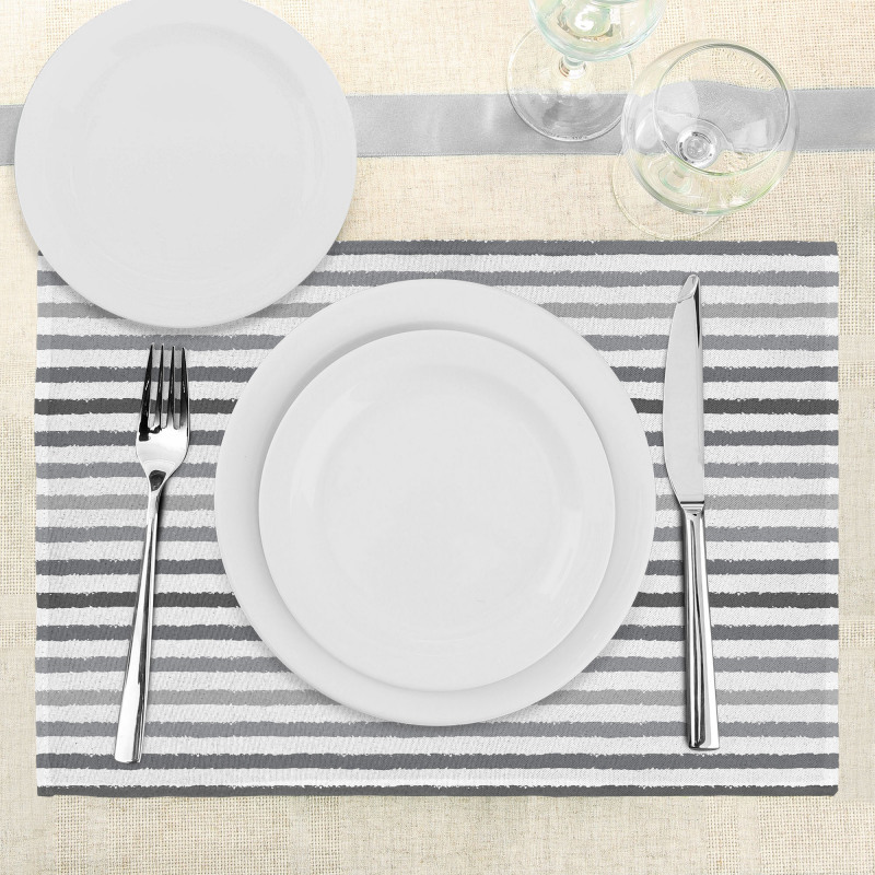 Grey and White Grunge Place Mats