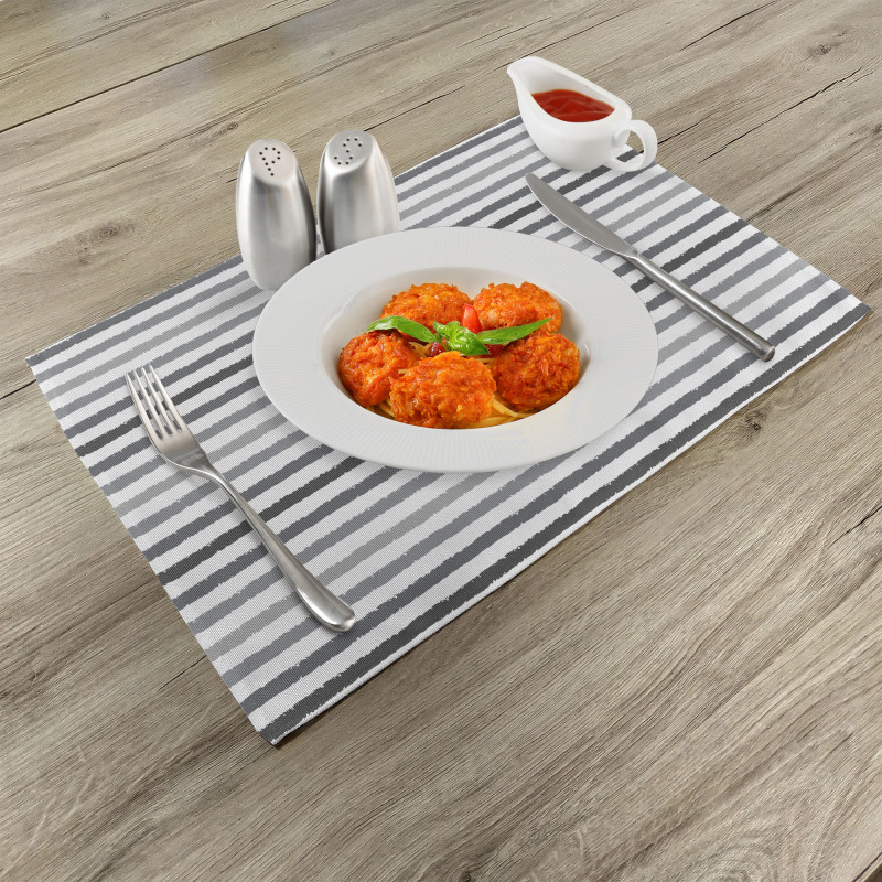 Grey and White Grunge Place Mats