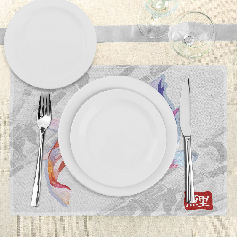 Watercolor Japanese Carps Place Mats