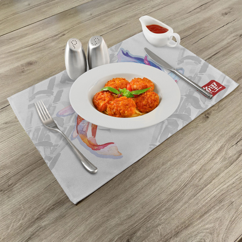 Watercolor Japanese Carps Place Mats