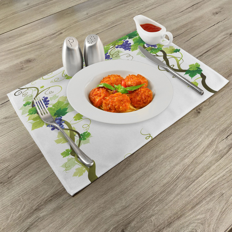 Leaf Fresh Fruit Pattern Place Mats