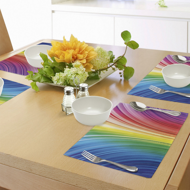 Psychedelic Stripes Place Mats