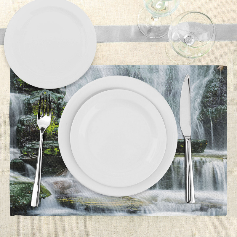 Waterfall with Rocks Place Mats