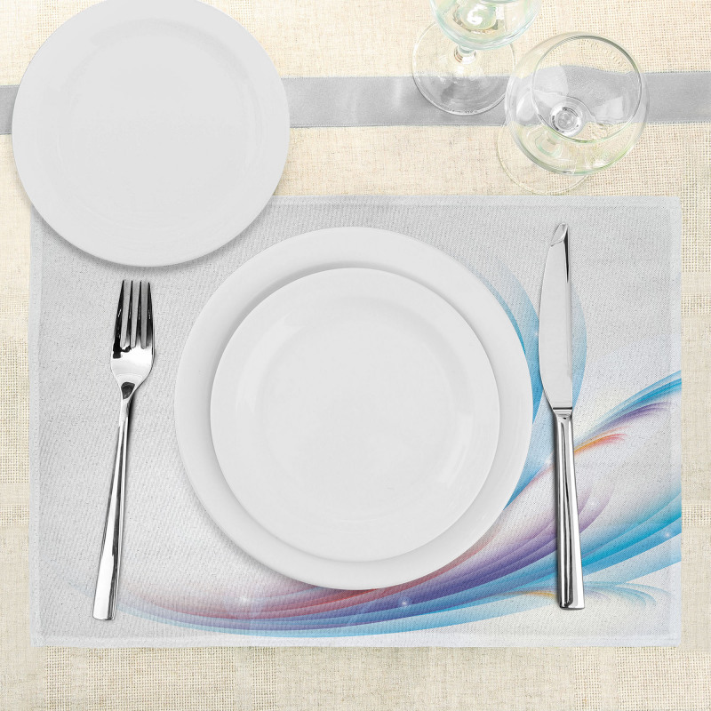 Rainbow Inspired Waves Place Mats