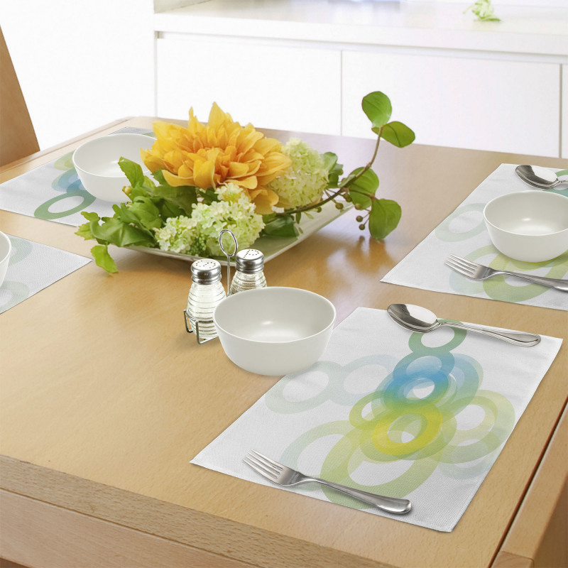 Modern Ombre Circle Place Mats