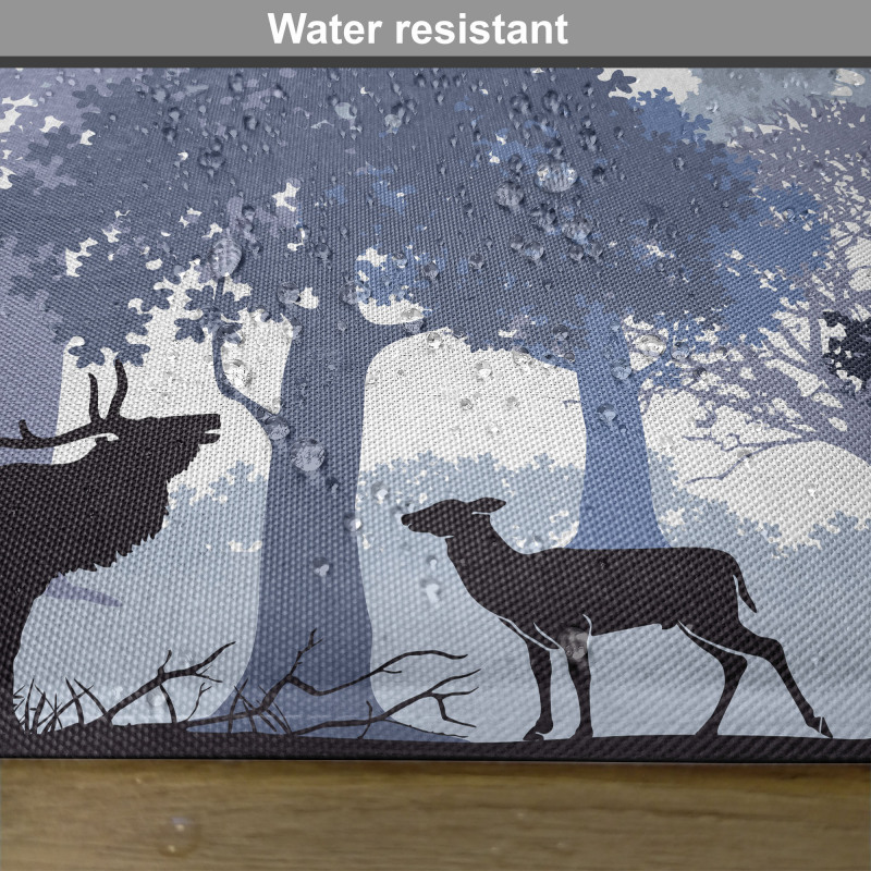 Grey Wild Forest Animals Place Mats