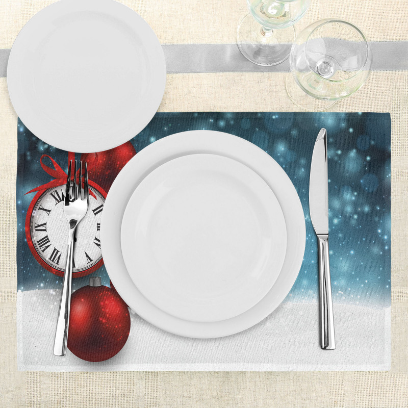 Vintage New Year Balls Place Mats