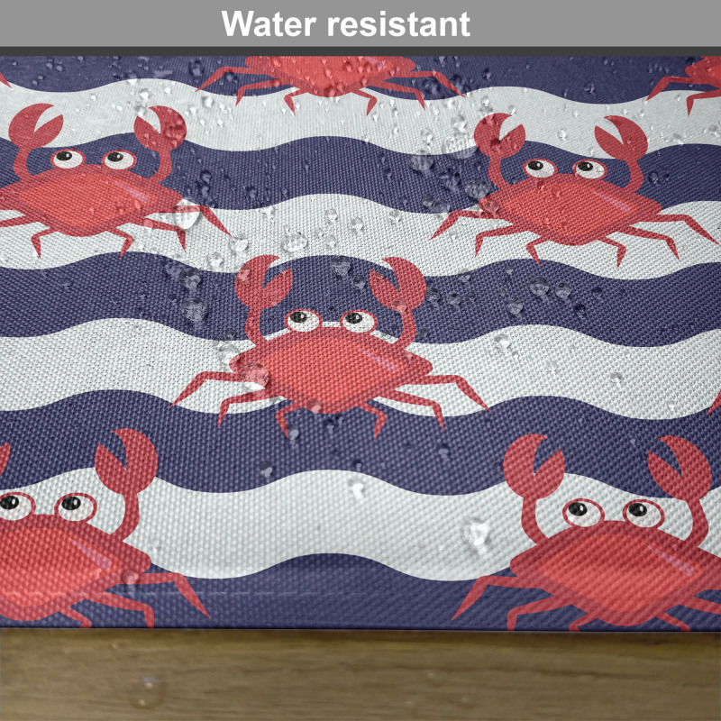 Crabs on Striped Place Mats