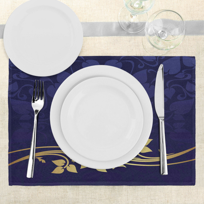 Romantic Royal Leaves Place Mats