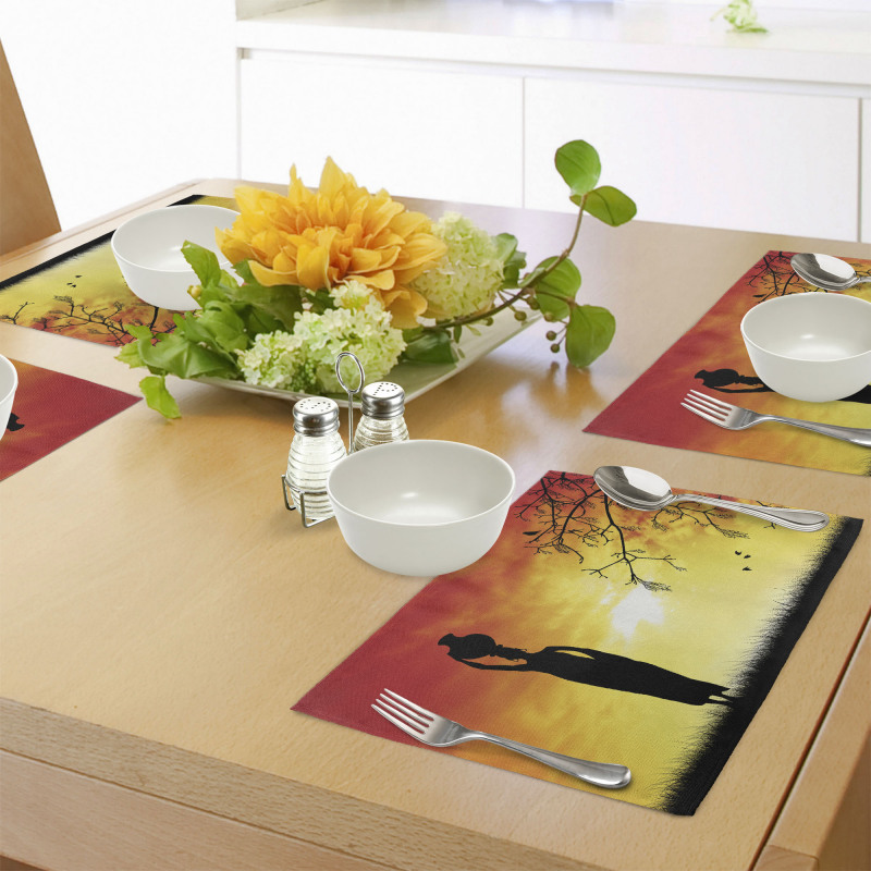 Lady in Sunset Safari Place Mats