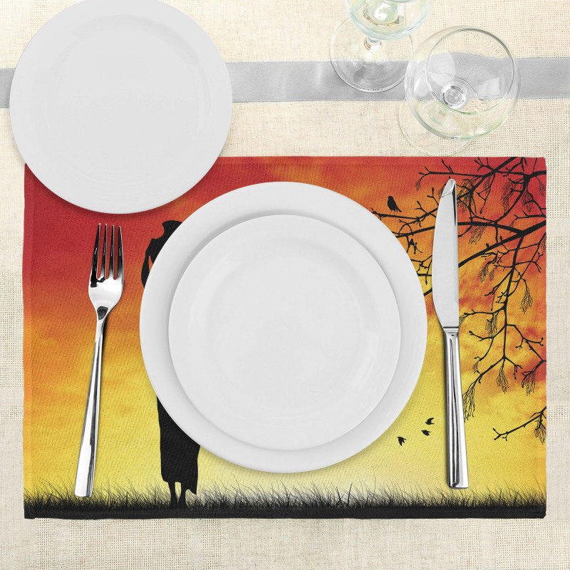 Lady in Sunset Safari Place Mats