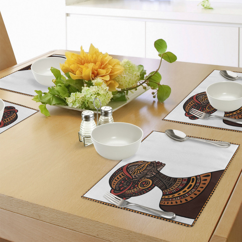 Exotic Totem Mask Place Mats