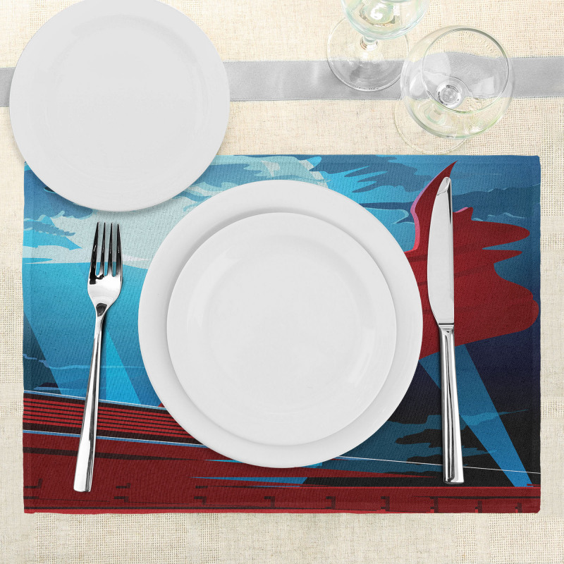 Retro Cartoon Heros Place Mats