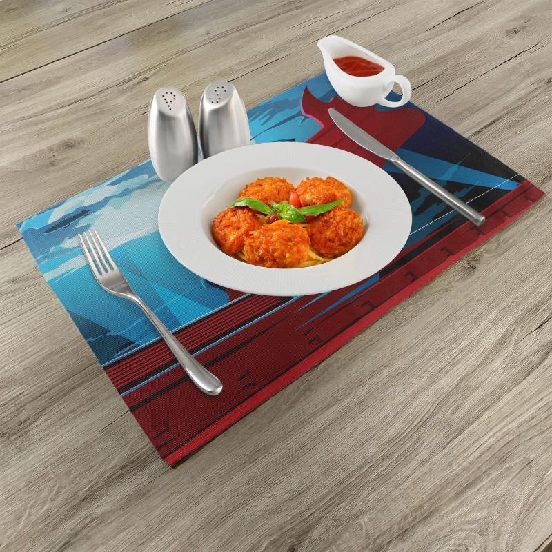 Retro Cartoon Heros Place Mats