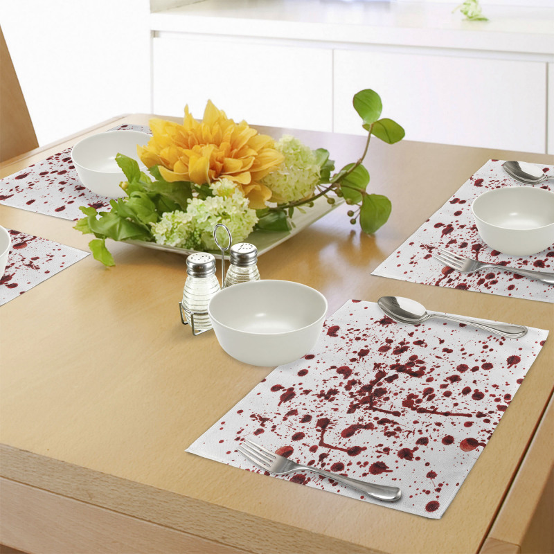 Splashes of Blood Scary Place Mats