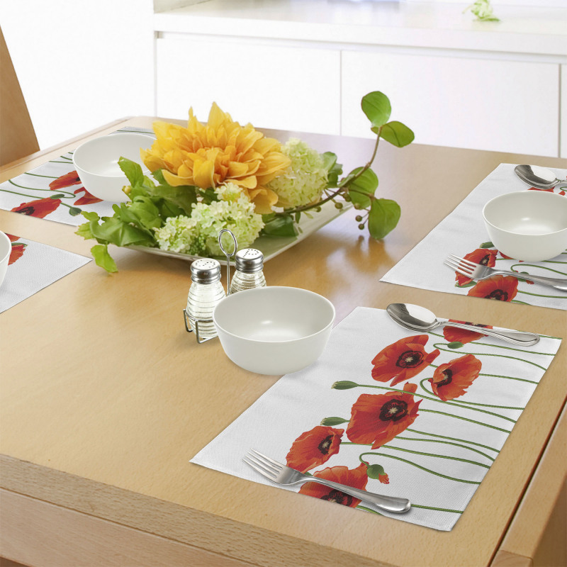 Pastoral Flowers Botany Place Mats