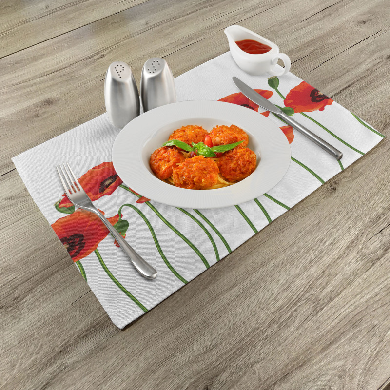 Pastoral Flowers Botany Place Mats