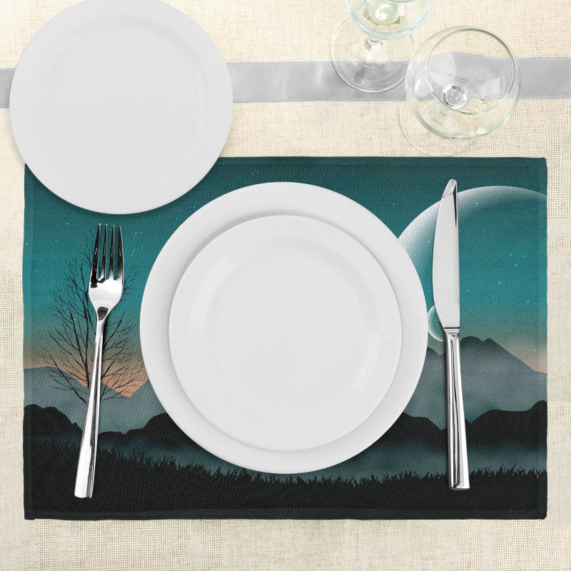 Night Sky on Mountain Place Mats