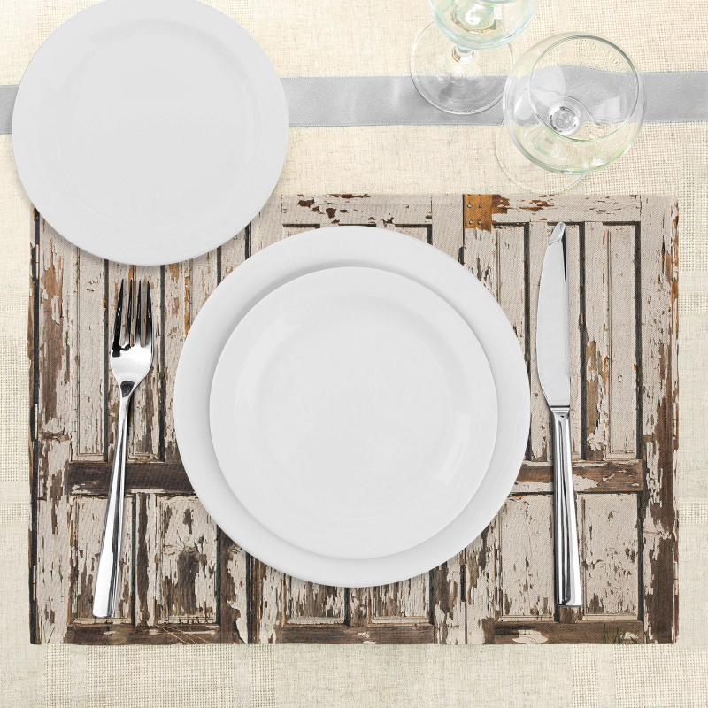 Vertical Rustic Planks Place Mats