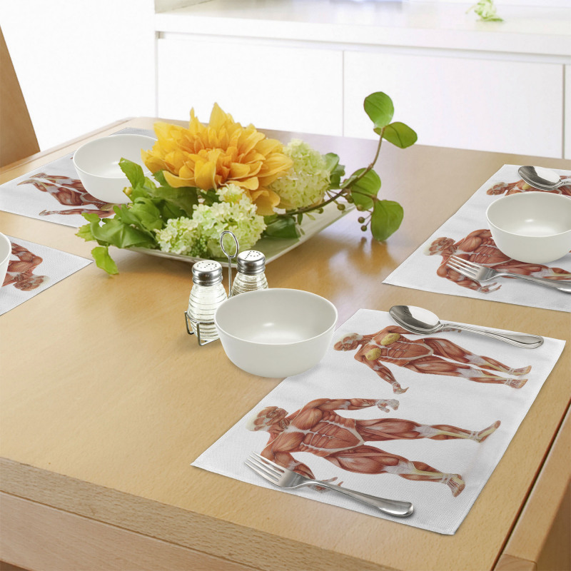 Male Human Body Place Mats