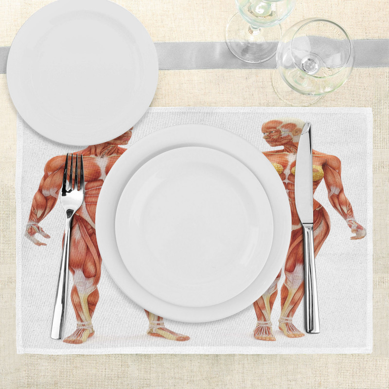 Male Human Body Place Mats