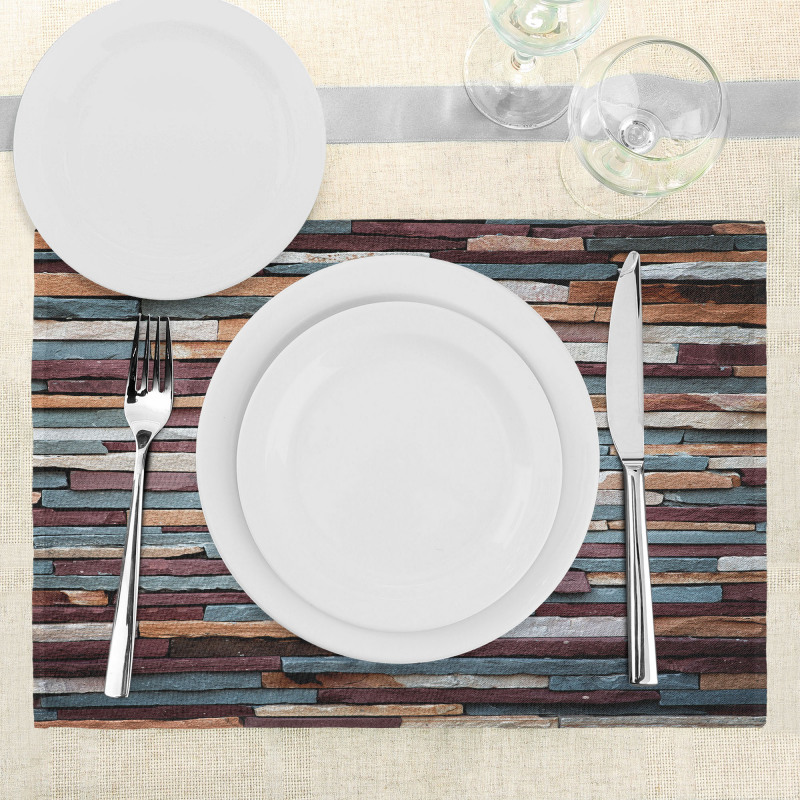 Abstract Colored Stones Place Mats