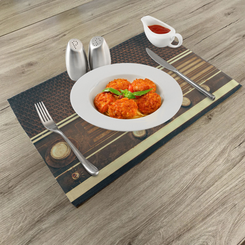 Retro 60s Music Style Place Mats