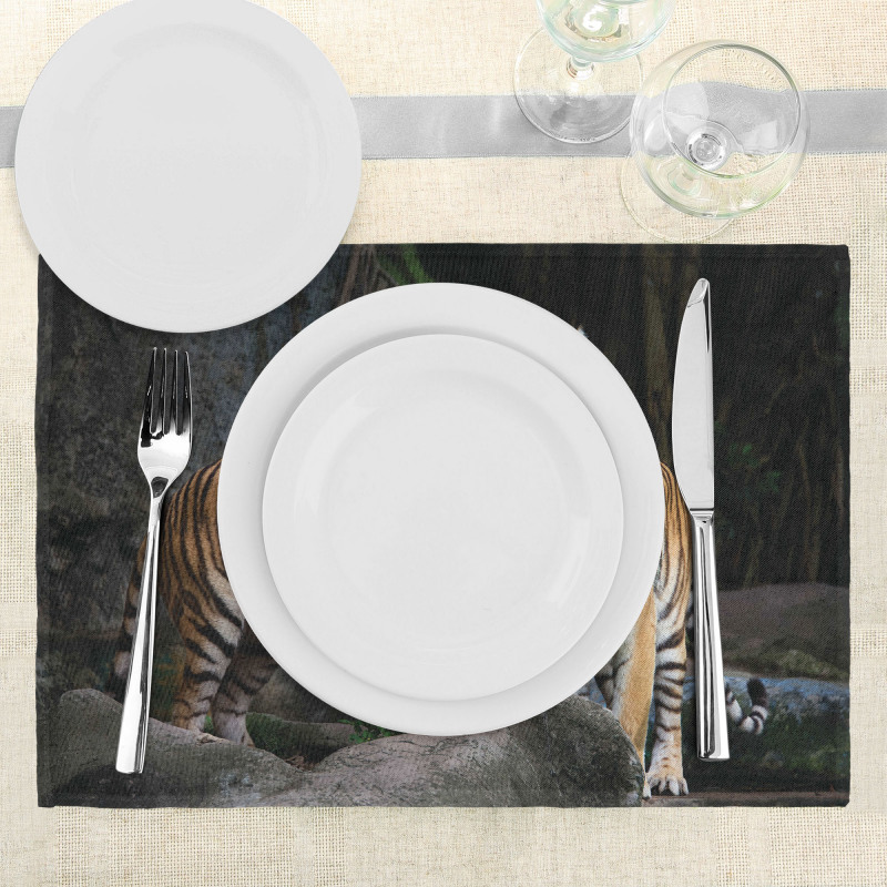 Tiger Couple in Jungle Place Mats