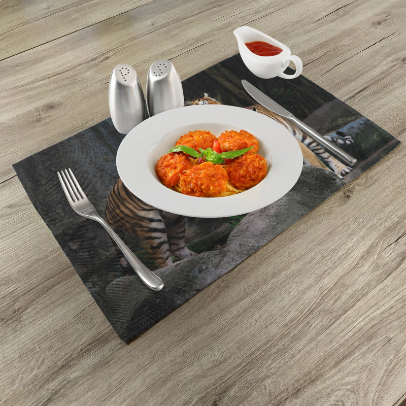 Tiger Couple in Jungle Place Mats