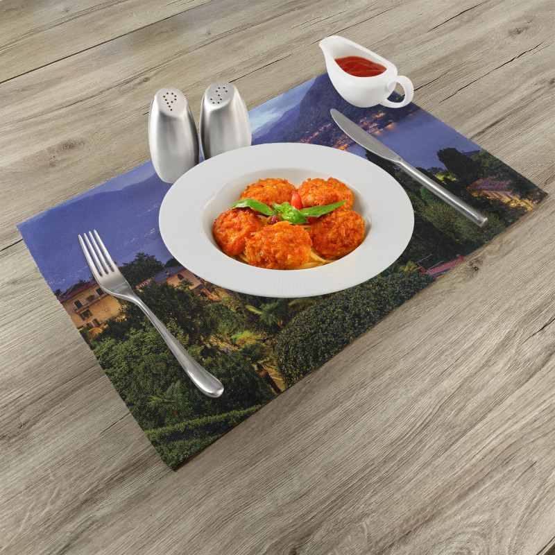 Village Aerial Scenery Place Mats