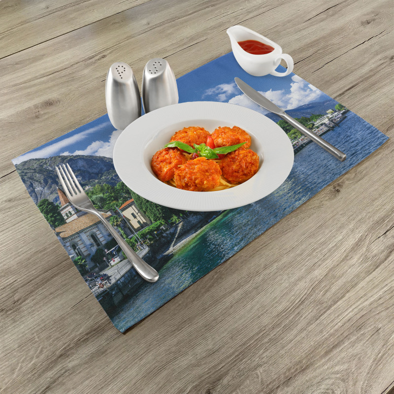 Landscape of Lake Como Place Mats