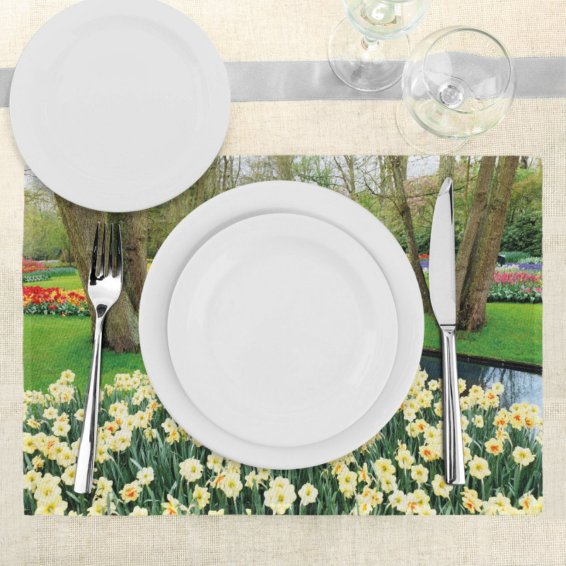 Flower Garden Grass Park Place Mats