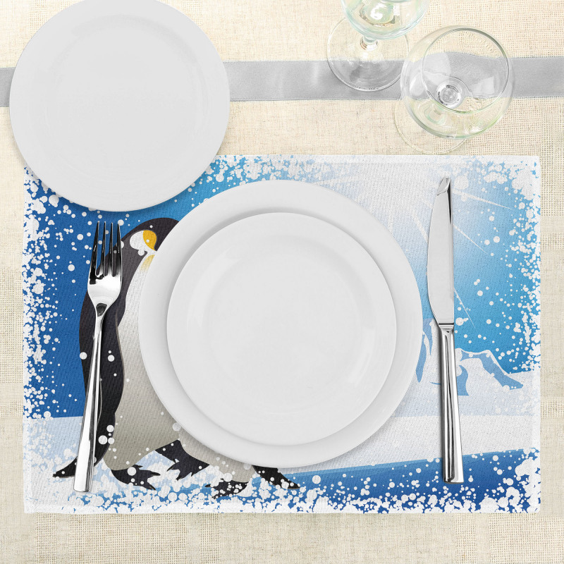 Snowy Frozen Kid Season Place Mats