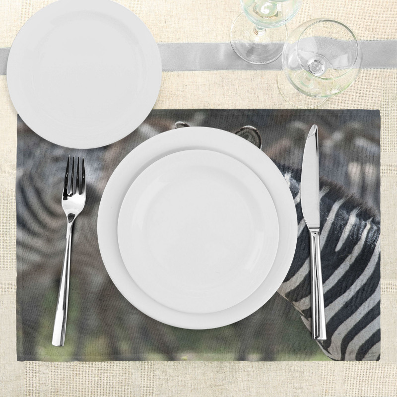 Zebra in Serengati Park Place Mats