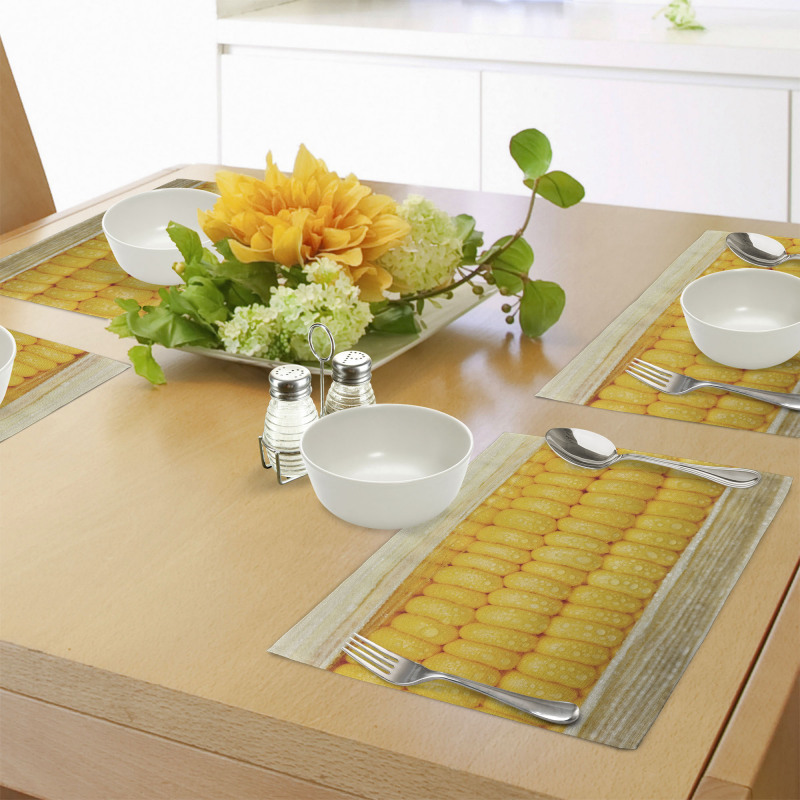 Corn Stem with Raindrops Place Mats