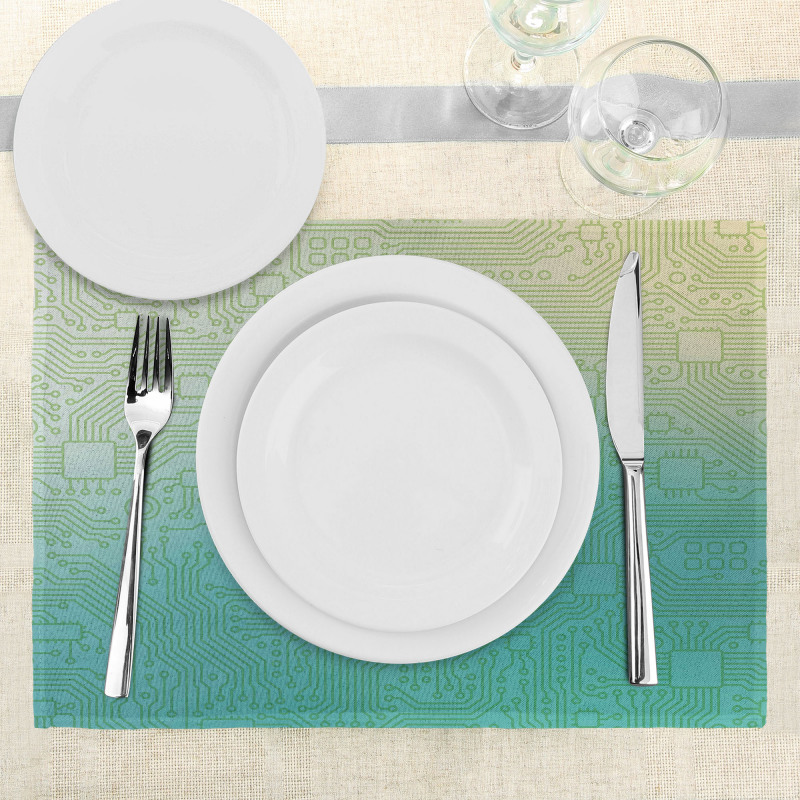 Tech Vector Pattern Place Mats