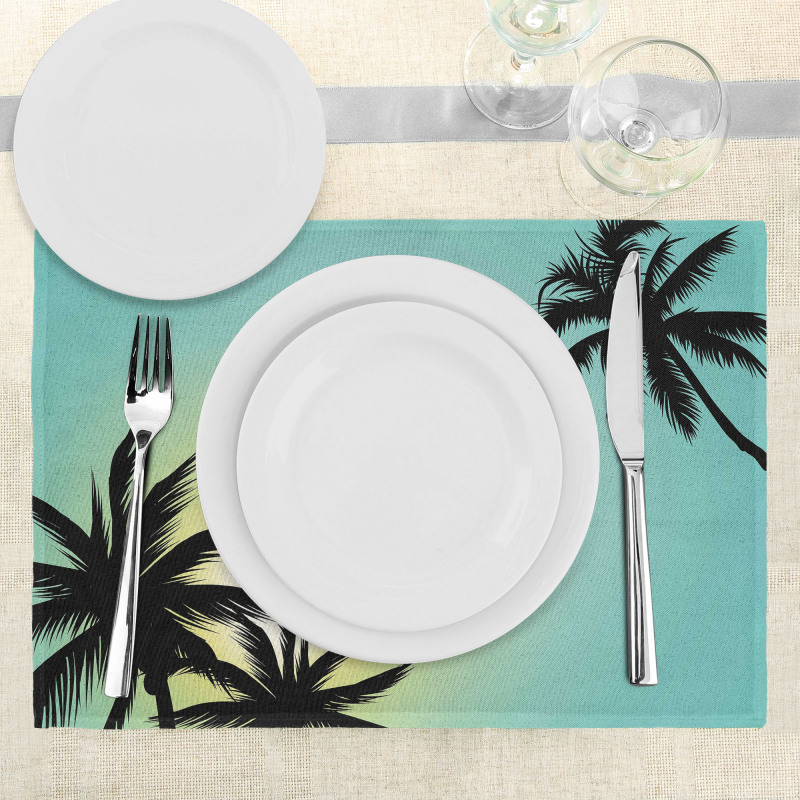 Hawaiian Miami Beach Sun Place Mats