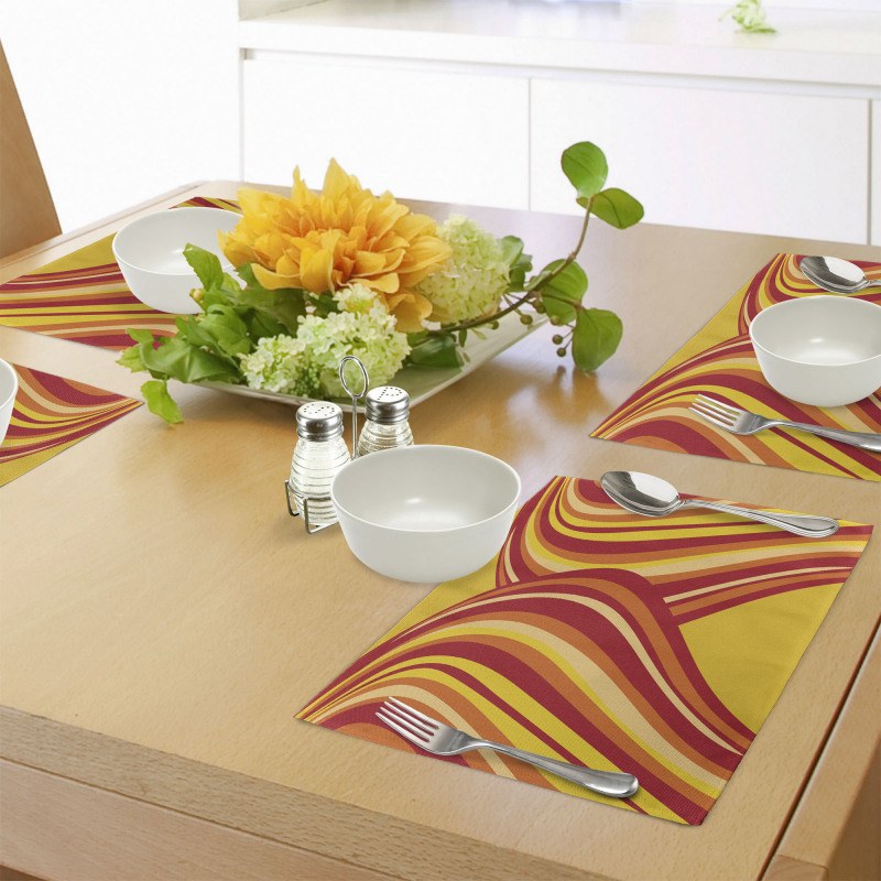 Wavy Stripes Abstract Place Mats