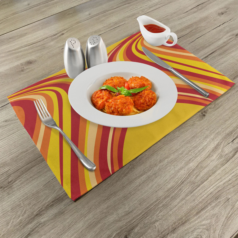 Wavy Stripes Abstract Place Mats