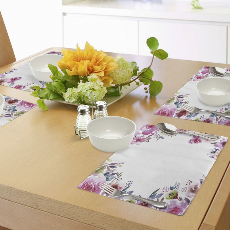 Romantic Blossom Flowers Place Mats