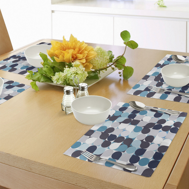 Retro Circles Squares Place Mats