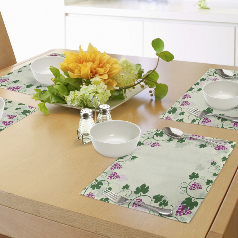 Grape Vines Fruit Garden Place Mats